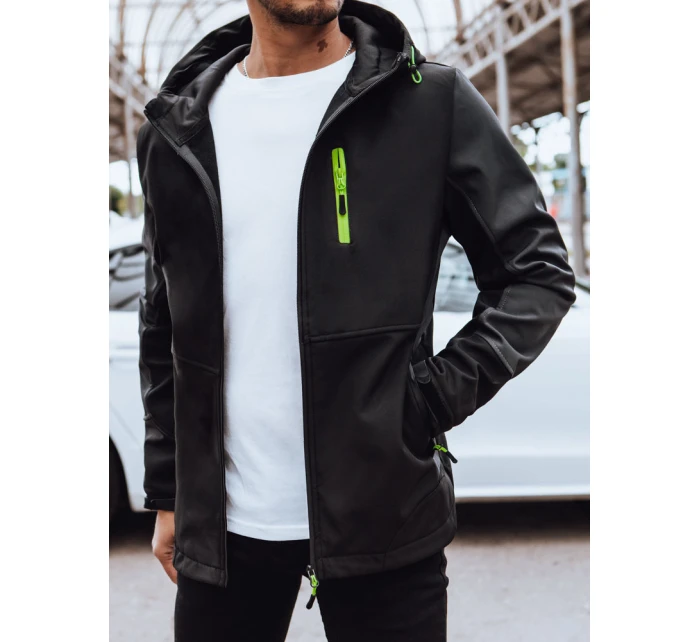 Pánská softshellová bunda s kapucí černá Dstreet model 21970242 - FashionStreet