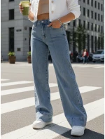 Dámske široké modré džínsy Dstreet UY2871 Dámske široké modré džínsy Dstreet UY2871