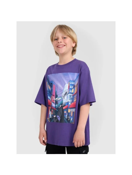 Chlapecké tričko oversize s potiskem model 21816857 - 4F Chlapecké tričko oversize s potiskem model 21816857 - 4F
