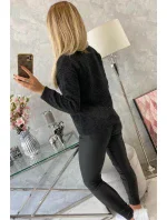 Polovičný sveter s rolákom grafitový Polovičný sveter s rolákom grafitový