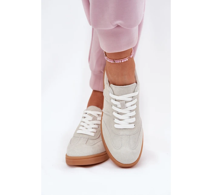 Semišové Nízké Tenisky Dámské Šedé model 21691159 - EVENTO