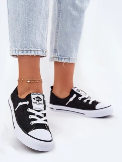 Materiałowe Trampki Damskie Lee Cooper LCW-25-02-3299L Czarne