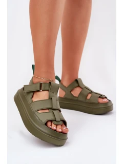 Dámské sandály na platformě zelené model 21696254 - Boto