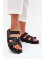 Gumové dámské pantofle s páskem černé model 21702656 - Boto