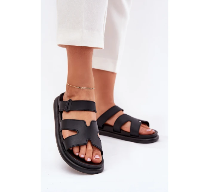 Gumové dámské pantofle s páskem černé model 21702656 - Boto