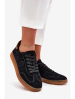 Zamszowe Sneakersy Damskie Big Star RR274851 HI-POLY SYSTEM Czarne