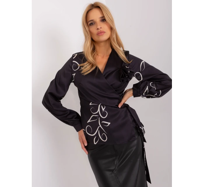 Bluzka LK BZ model 18997384 czarny - FPrice Bluzka LK BZ model 18997384 czarny - FPrice