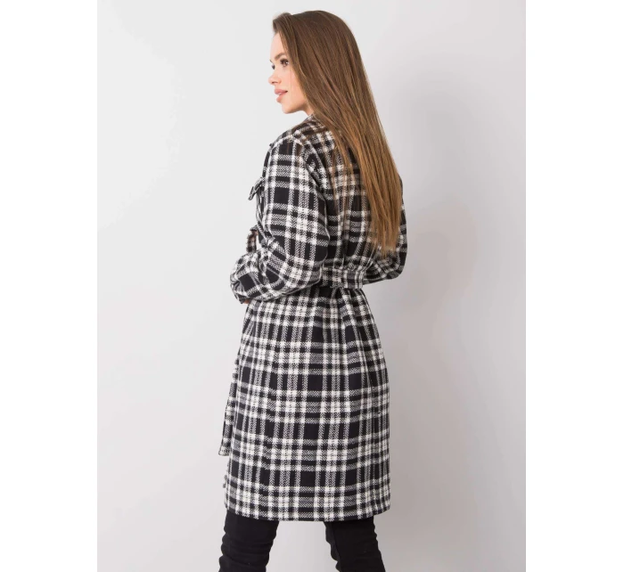 Dámsky kabát LK EN 508342 1.67 čiernobiely