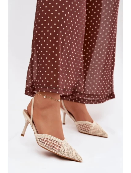 Sandále na podpätku model 224499 Vykročte štýlovo