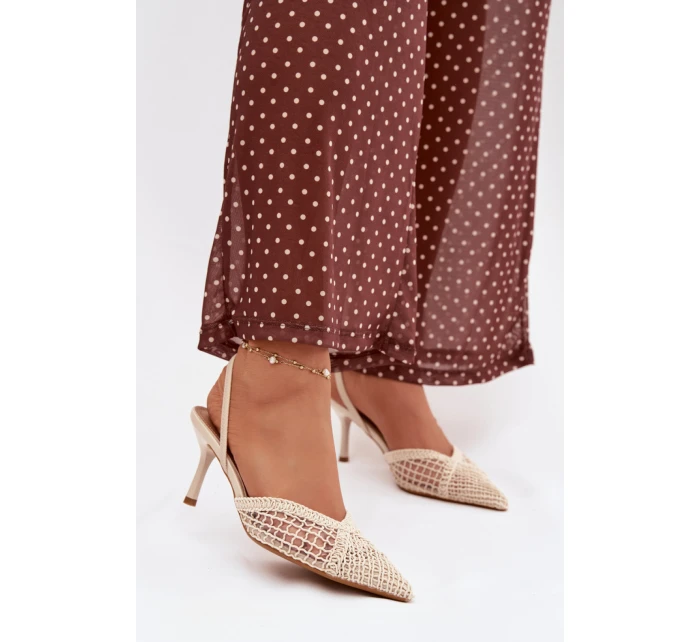 Sandále na podpätku model 224499 Vykročte štýlovo