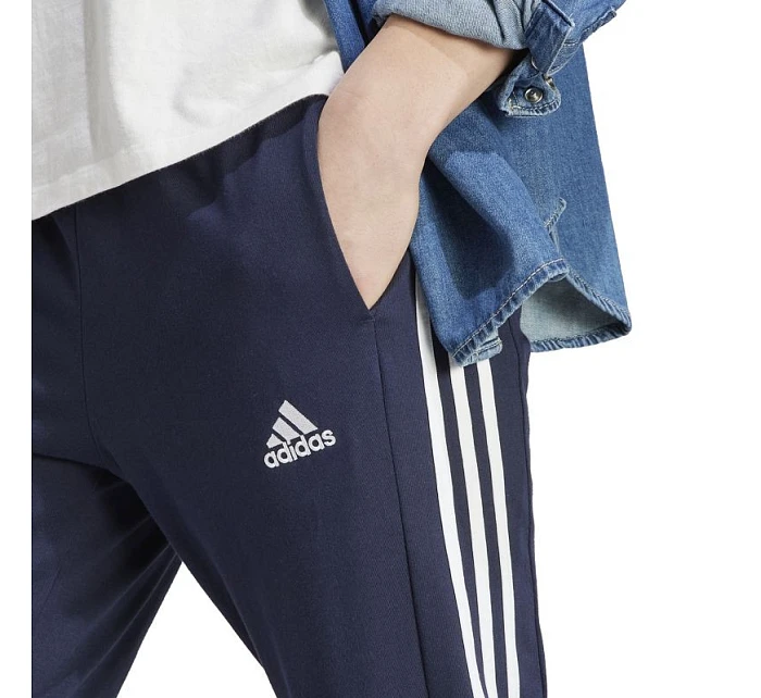 Nohavice adidas Essentials Single Jersey Tapered Open Hem 3-Stripes M IC0045