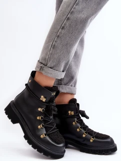 Dámské Kožené Trapery model 21639060 Černé - Goe