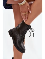 Kožené Zateplené Dámské Kotníkové Workery Big Star model 21708648 Černé - Big Star Shoes