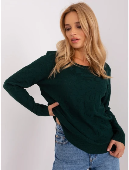 Sweter AT SW model 18955526 ciemny zielony - FPrice Sweter AT SW model 18955526 ciemny zielony - FPrice