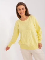 Sweter AT SW model 18884754 jasny żółty - FPrice Sweter AT SW model 18884754 jasny żółty - FPrice