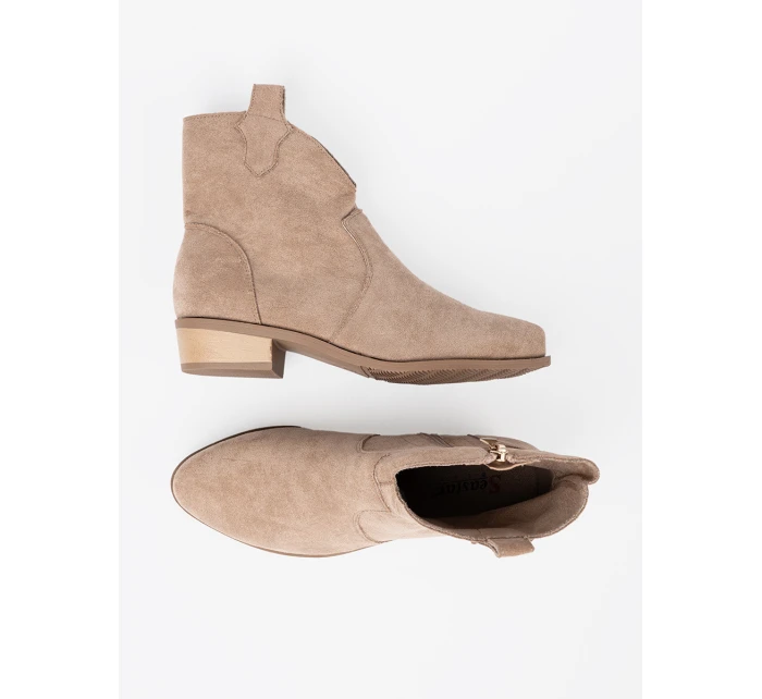 Krásne hnedé členkové topánky pre ženy Obcas