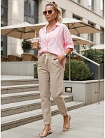 damskie z wysokim stanem beżowe model 22126319 - FashionStreet