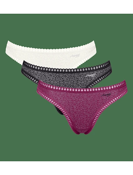 sloggi GO Crush String C3P – čierna kombinácia – SLOGGI čierna kombinácia – SLOGGI