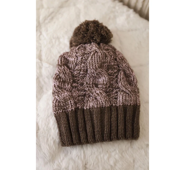 Čepice Paris fleece růžová model 18750749 - K-Fashion Čepice Paris fleece růžová model 18750749 - K-Fashion