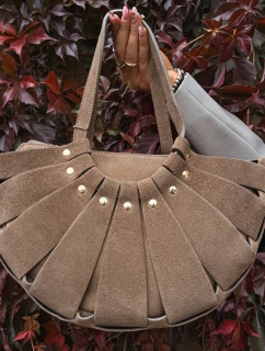 Kabelka z přírodního semiše béžová model 21721798 - Boto