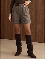 Elegantné dámske šortky s opaskom Fango FashionStreet SY0624 Elegantné dámske šortky s opaskom Fango FashionStreet SY0624
