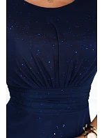 dlouhé maxi šaty s a kulatým výstřihem – tmavě modré model 22275586 - numoco basic dlouhé maxi šaty s a kulatým výstřihem – tmavě modré model 22275586 - numoco basic