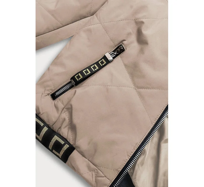 Béžová dámska bunda "bomber" (B8098-12)