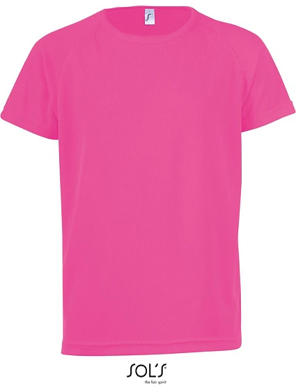 SOL'S Sporty Kids Dětské raglánové sportovní tričko model 22524658 neon pink SOL'S Sporty Kids Dětské raglánové sportovní tričko model 22524658 neon pink