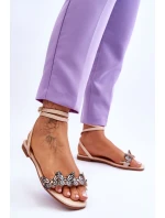 Dámské sandály s ozdobnými Béžove model 21613343 - Boto