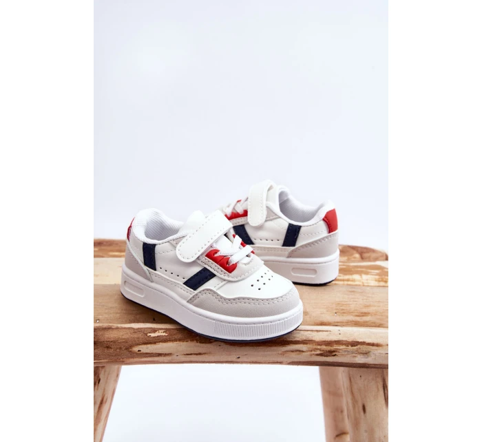 Klasické dětské sportovní boty bílé a Červené model 21621683 - Boto Klasické dětské sportovní boty bílé a Červené model 21621683 - Boto