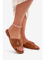 Klasické Dámské Plážové Pantofle Béžové model 21698865 - Boto Klasické Dámské Plážové Pantofle Béžové model 21698865 - Boto