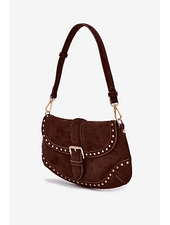 Kožená Eko semišová kabelka s přezkami Clarielle