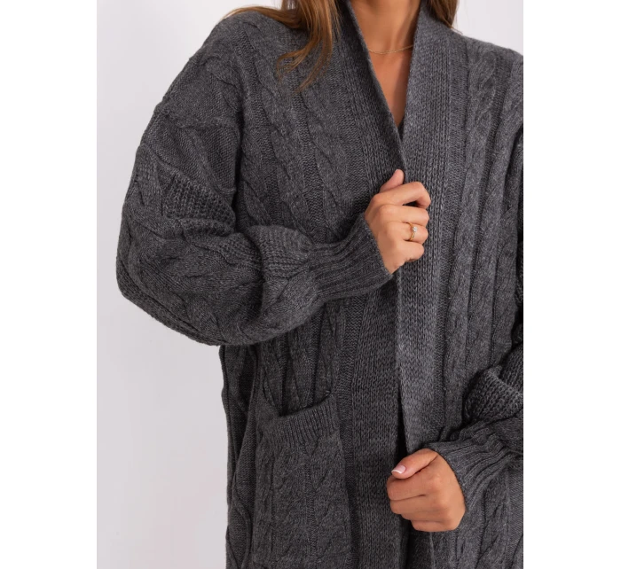 Kardigán BA SW 8032 1.06P tmavo sivý