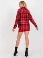 Košeľa DN KS 3997.08 čierna a červená