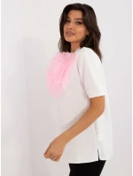 Bluzka LK BZ model 20742497 biało różowy - FPrice