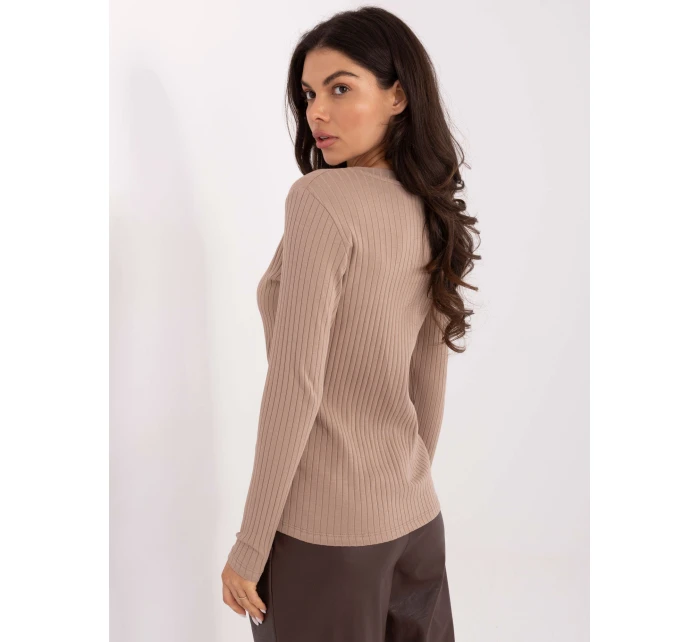 Bluzka RV BZ model 21749829 ciemny bezowy - FPrice Bluzka RV BZ model 21749829 ciemny bezowy - FPrice