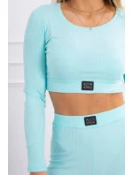 Pruhovaný top set model 20686778 mátový - Kesi