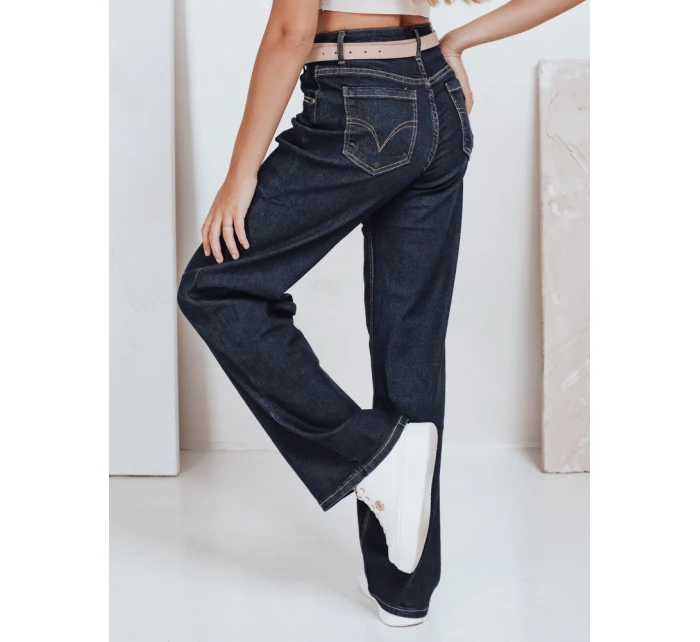 Dámské džíny s širokými nohavicemi tmavě modré Dstreet model 21992549 - FashionStreet Dámské džíny s širokými nohavicemi tmavě modré Dstreet model 21992549 - FashionStreet