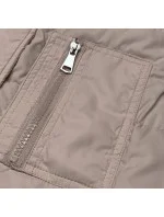 Tmavě béžová oboustranná dámská vesta model 18471362 - Miss TiTi