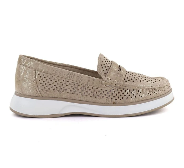 Dámská zlatá prolamovaná obuv  model 22078931 - LEONE