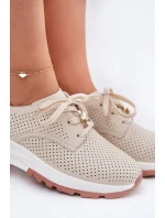 Kožené Polobotky Dámské S   Béžové model 21692665 - Artiker