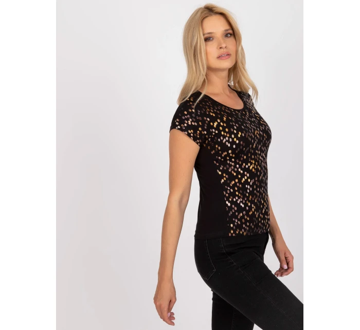 Tričko BR TS 8127 čierna a zlatá Tričko BR TS 8127 čierna a zlatá