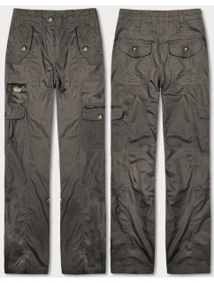 Hnědé dámské kalhoty typu "cargo" (W369)