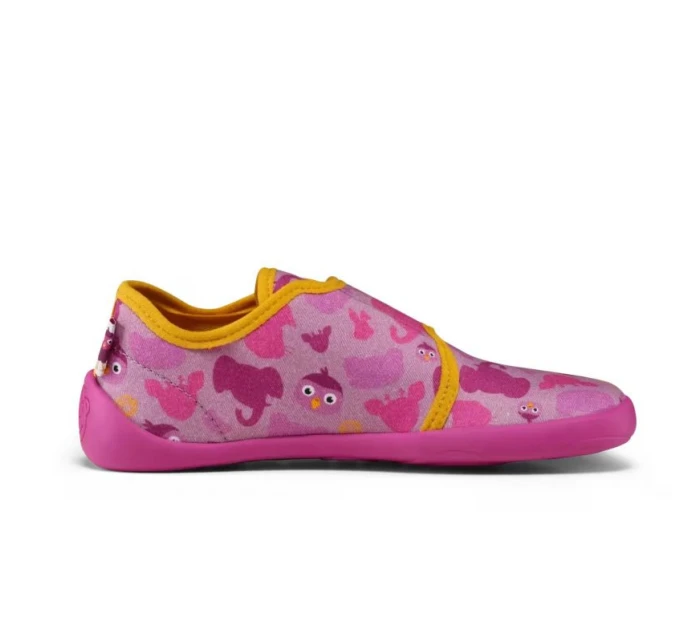 Affenzahn barefoot topánky Slipper Cotton Movy bird (01398-40010)