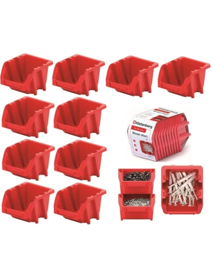 SADA KRÁTKYCH DIELENSKÝCH PODNOSOV BINEER 10KS ČERVENÁ KISTENBERG