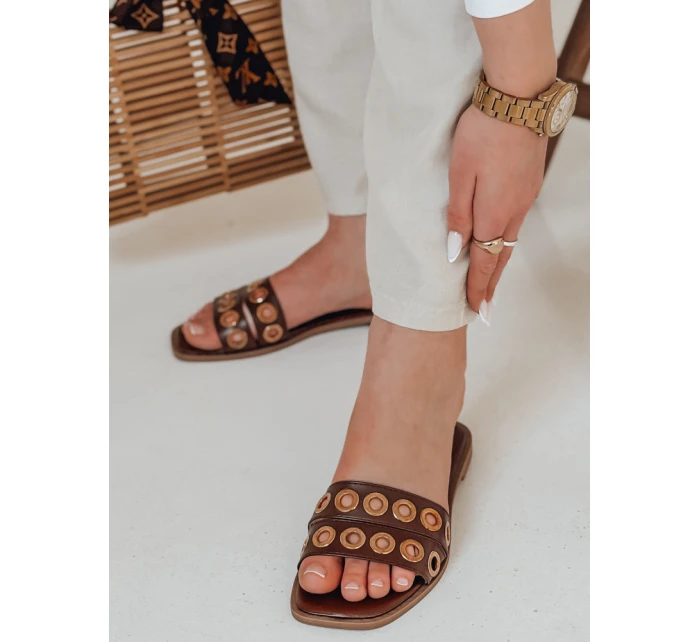 Dámske žabky STELLSAN brown FashionStreet ZY0855