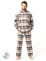 Pánske pyžamo Key MNS 443 B25 dĺžka/r 3XL-4XL so zipsom
