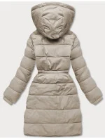 Dámska zimná páperová bunda béžová (CAN-865)
