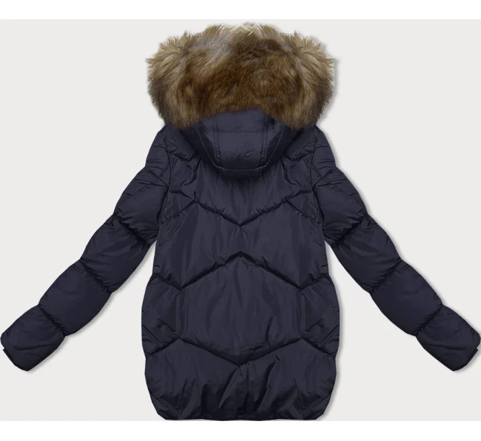 Tmavě modrá bunda s kapucí pro přechodné období model 21246435 - LHD