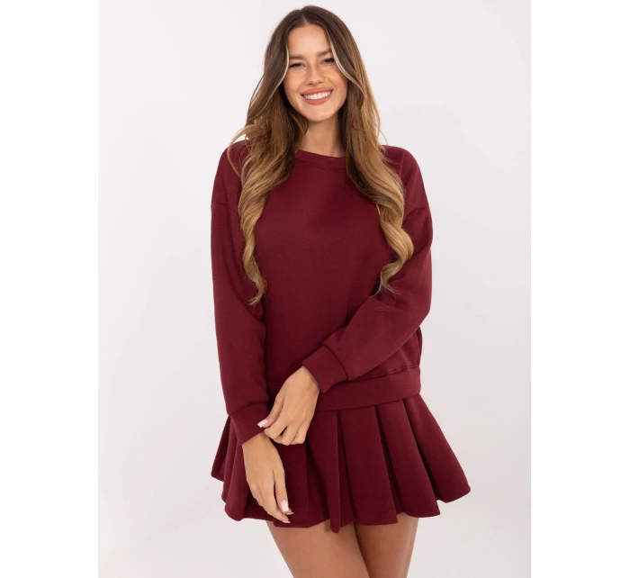 Šaty MI SK 3249.98 bordová Šaty MI SK 3249.98 bordová